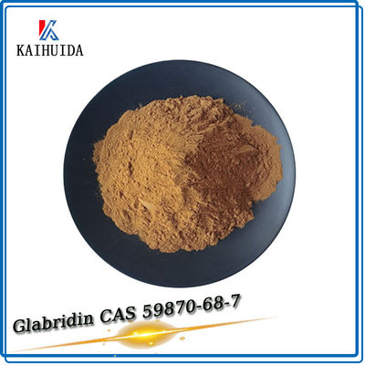 Glabridin Materia prima cosmética natural Soluble en agua Blanqueador de la piel Polvo de regaliz CAS 59870-68-7